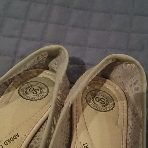 Slip on flats, gray lace, reinforced toe - Picture 4 of 5